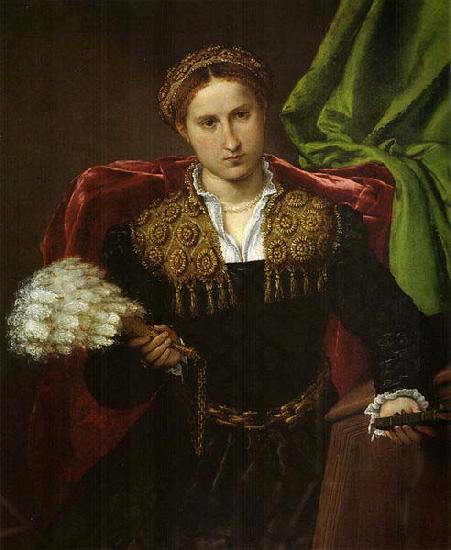 Lorenzo Lotto Portrat der Laura da Pola, Gemahlin des Febo da Brescia. Sweden oil painting art